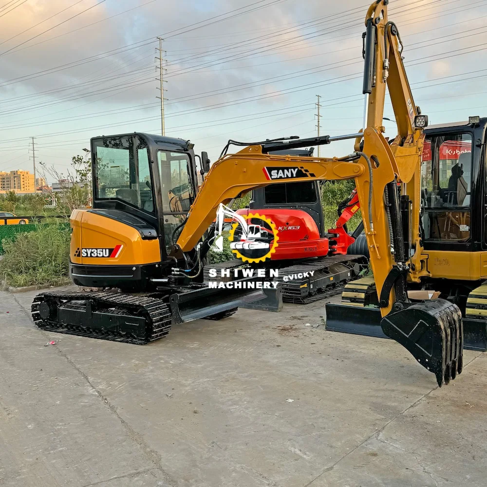 Used Sany35 excavator price low SANY35 SANY26 SANY16 SANY55 SANY60 SANY75 SANY95 mini excavator side swing on sale
