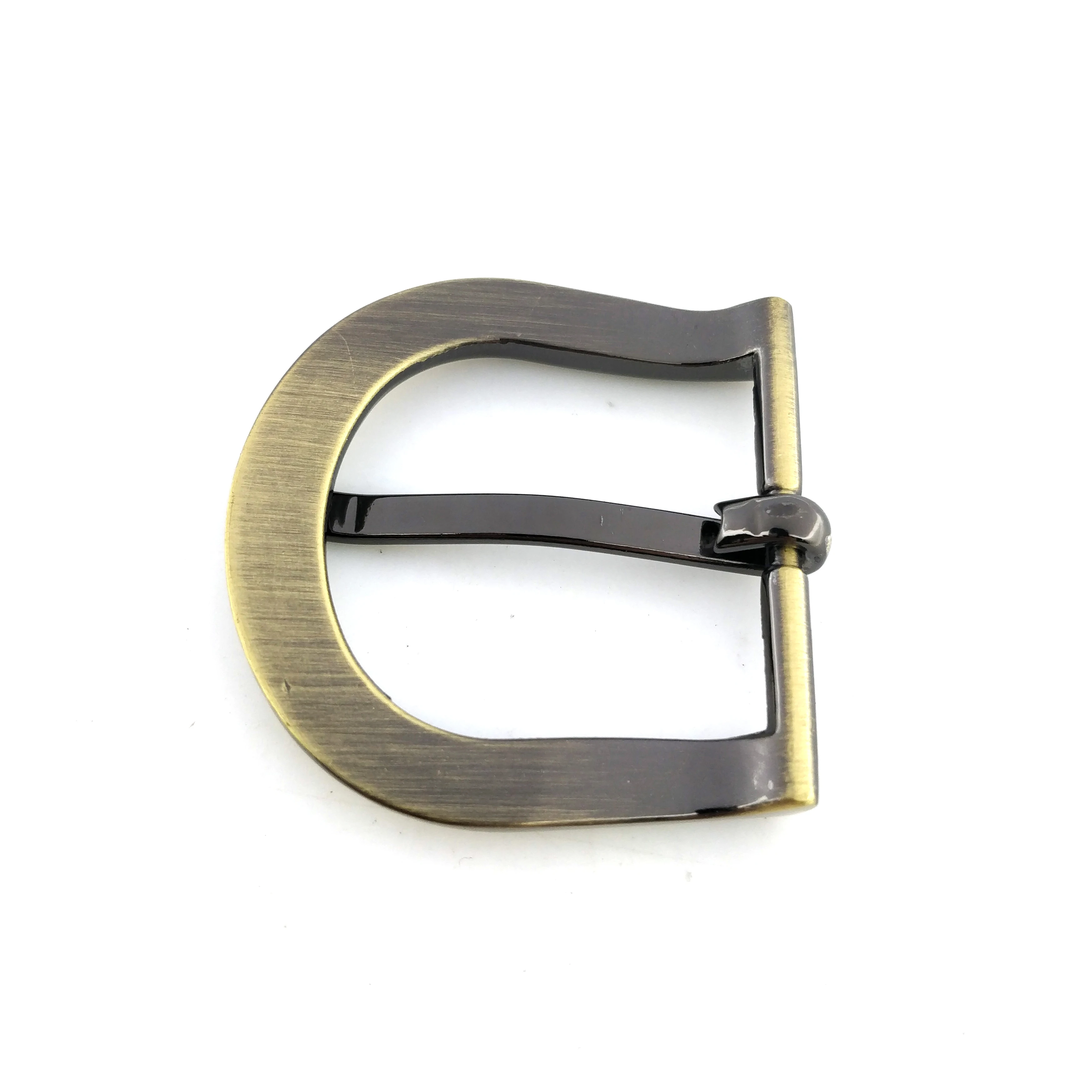 Customized single pin antique brass belt bucle 35mm square shape men antique bronze alloy pin metal buckle