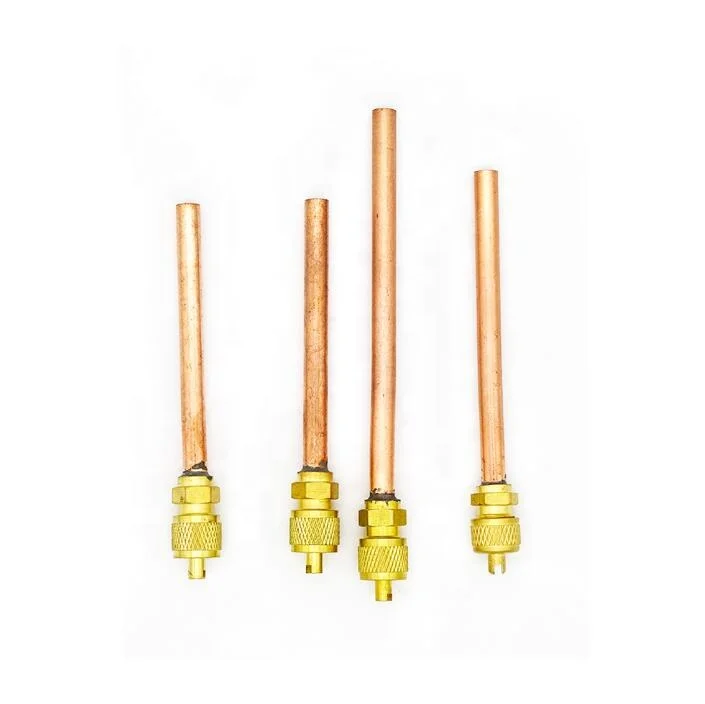Solenoid-Powered Air Conditioning Access Copper Valve Compressor Use A/C Gas Access Valve
