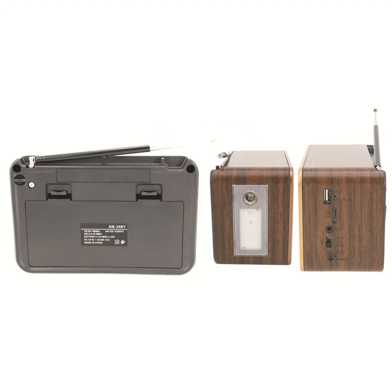 Portable Waterproof Retro Fm Emergency Radio with Flashlight
