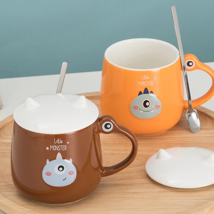 Cartoon monster cute mug ceramic coffee cup Candy-colored