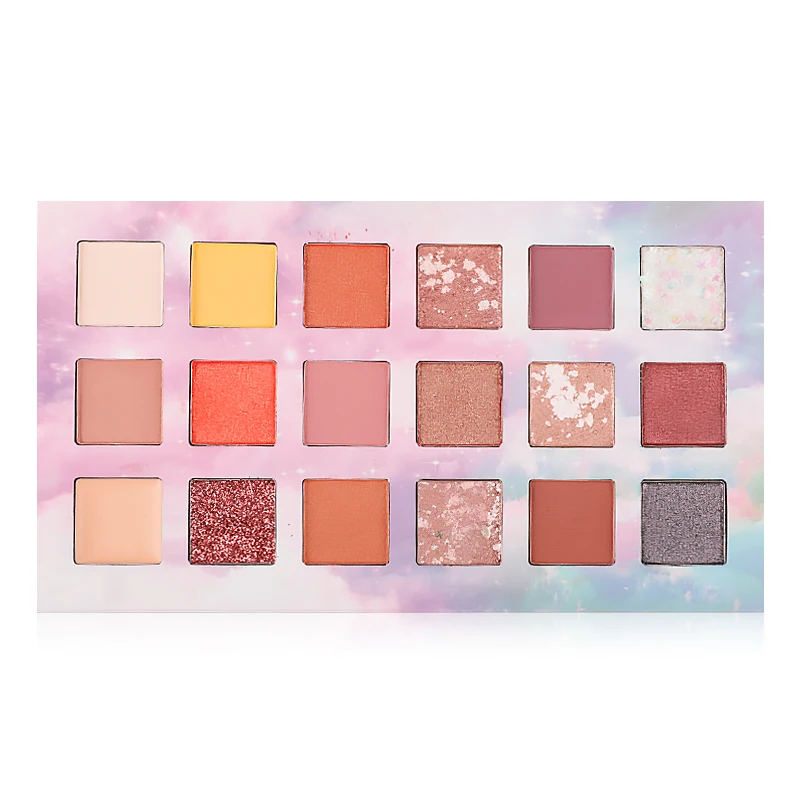 Makeup Cosmetics Single Eyeshadow Pallet Glitter Custom Eyeshadow Palette Waterproof Wholesale No Brand 18 Colors Eye Shadow