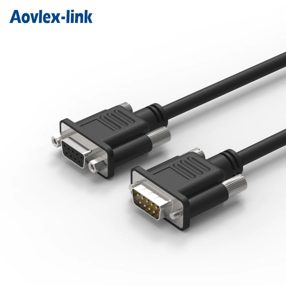 5 футов (1,5 м) Высокое качество DB9 мужчин и женщин удлинитель RS232 последовательный литой кабель