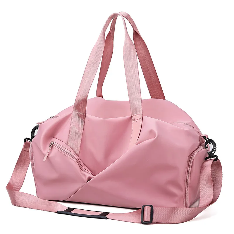 New fashion womens high quality yoga fitness gym bag pink travelling luggage bags