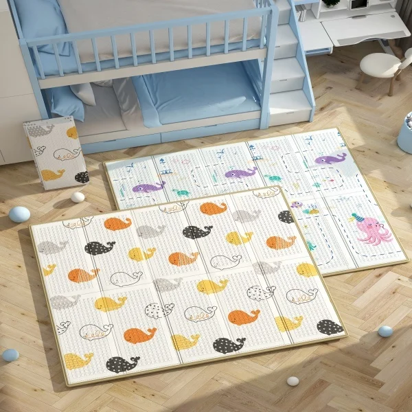 Foldable Floor Baby Play Mat Kid Playmat Crawling Carpet Children Toddler Game Pad XPE Educational  Double-sided color printing