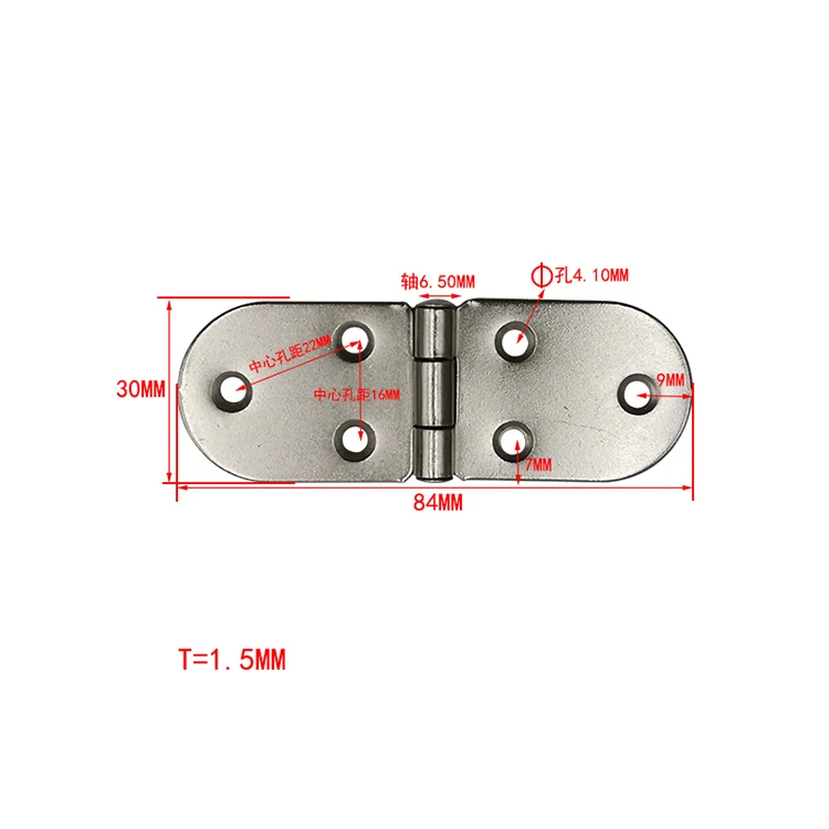 Furniture Hardware Accessories Box Butterfly Flap Hinge White Nickel Flip Lid Luggage Wooden Hot Selling 30 X 84 Mm Steel Modern
