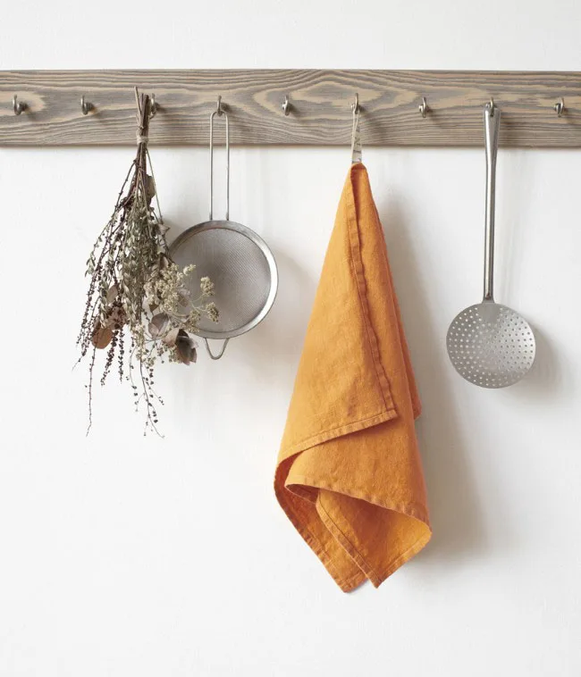 Simple northern Europe style Water washed 100% linen flax Tea towel/Napkin/Kitchen towel/Rag for cleaning