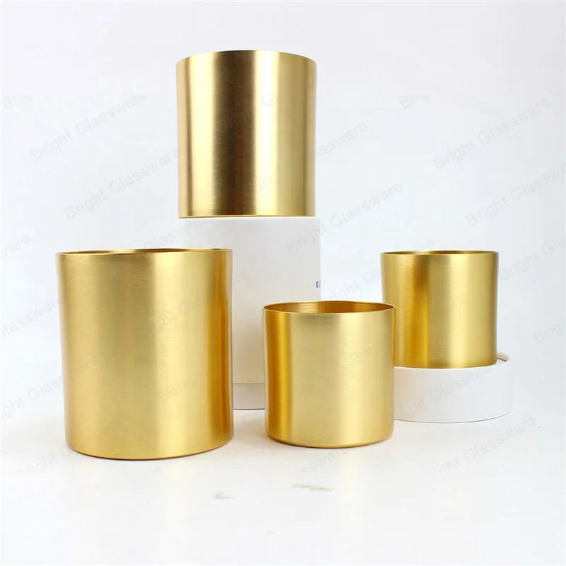 Gold Metal candle tins Wholesale Aluminum candle cup