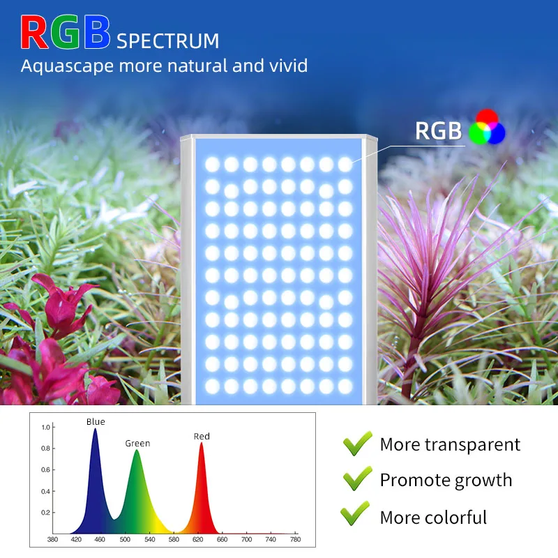 Wholesale price cool white fish tank lights lamp dimming version with timer 6h/8h/10h/12h led light for planted aquarium