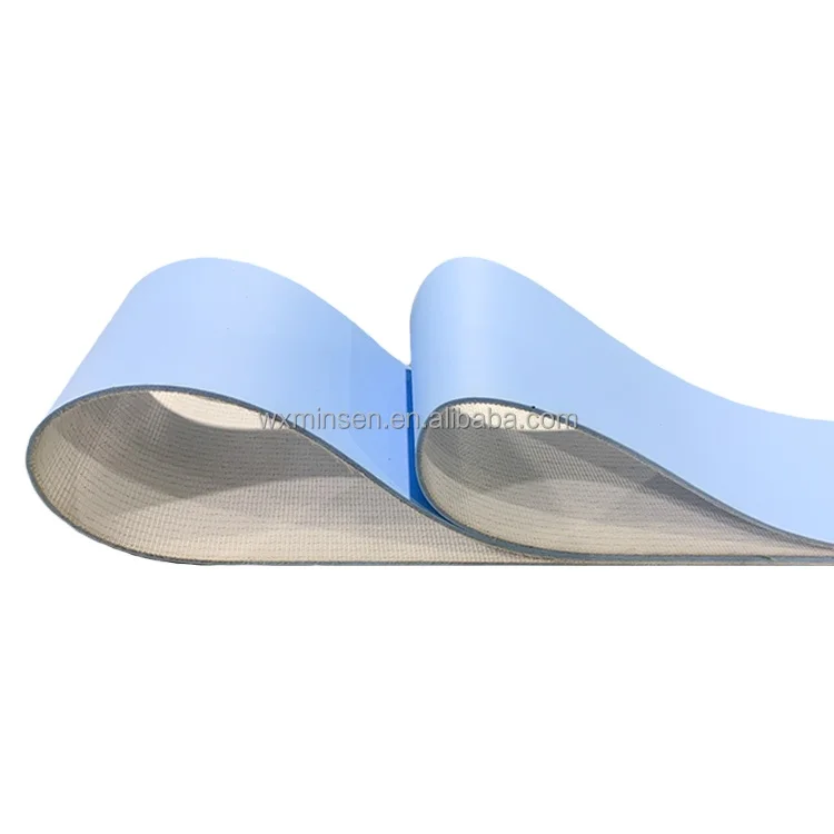 High quality 1mm-8mm thickness flat transmission pvc blue belt conveyor
