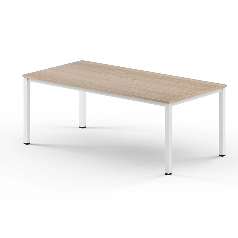 Custom mdf wood small marble square office conference Meeting Table 2.4m meeting room table set for 6 person