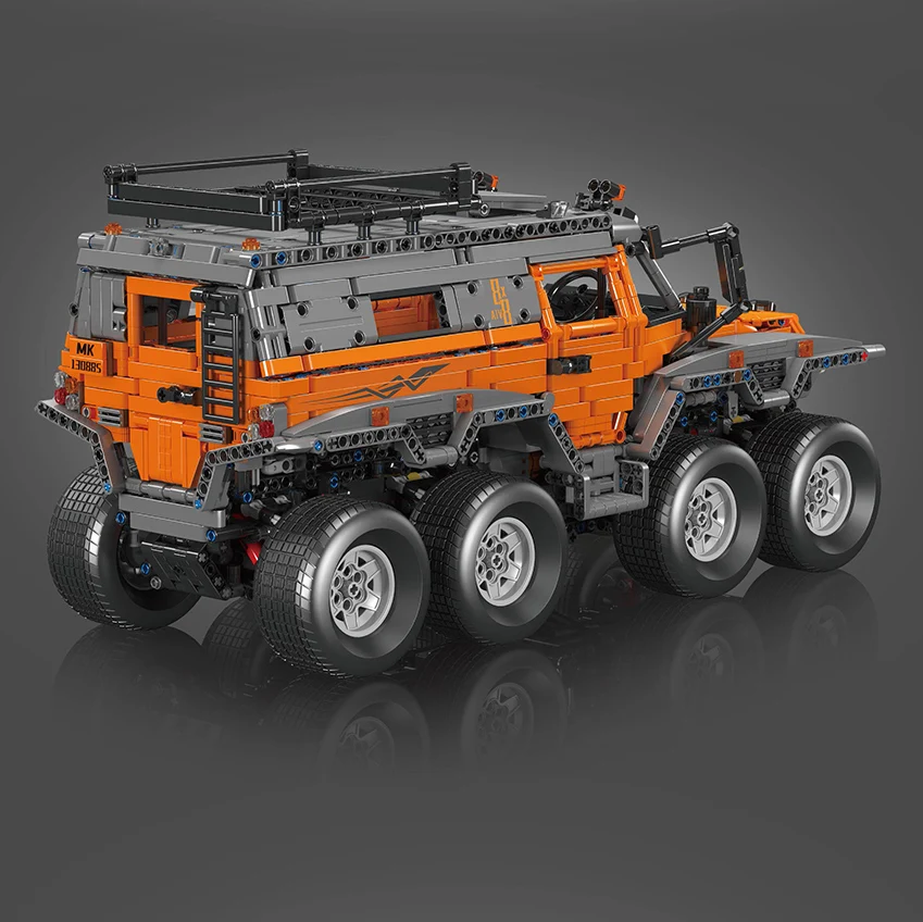 MOULD KING 13088S Shaman 8x8 ATV cars building block Simulated 8-Drive Chassis off-road vehicle brick model