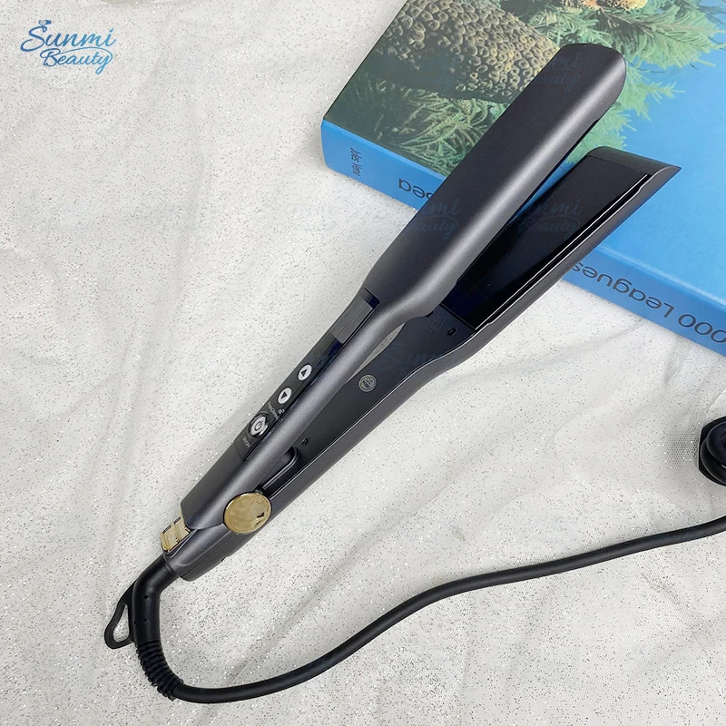 Высококачественный титановый выпрямитель для волос на заказ, плоские утюги для кератинового использования, утюжок с частной этикеткой