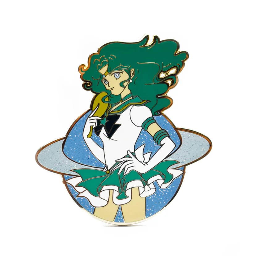 Custom Designer Anime Glitter Enamel Lapel Safety Pins Top Brooches Shiny Badge