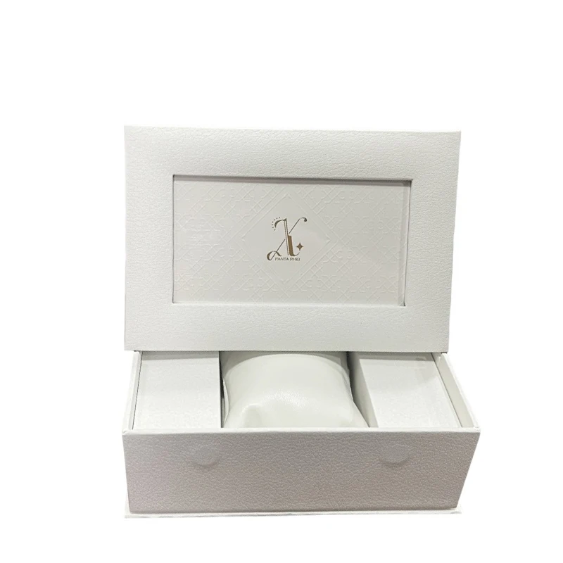 Custom Luxury White Magnet Flap Clothing Paper jewelry Box Magnetic Lid and Ribbon Bow for Presents Gifts Packaging Boxes