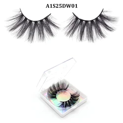 Abestyou dropshipping ready to ship 1pair Mink Lashes with box Natural false Eyelashes Makeup False Lashes In Bulk