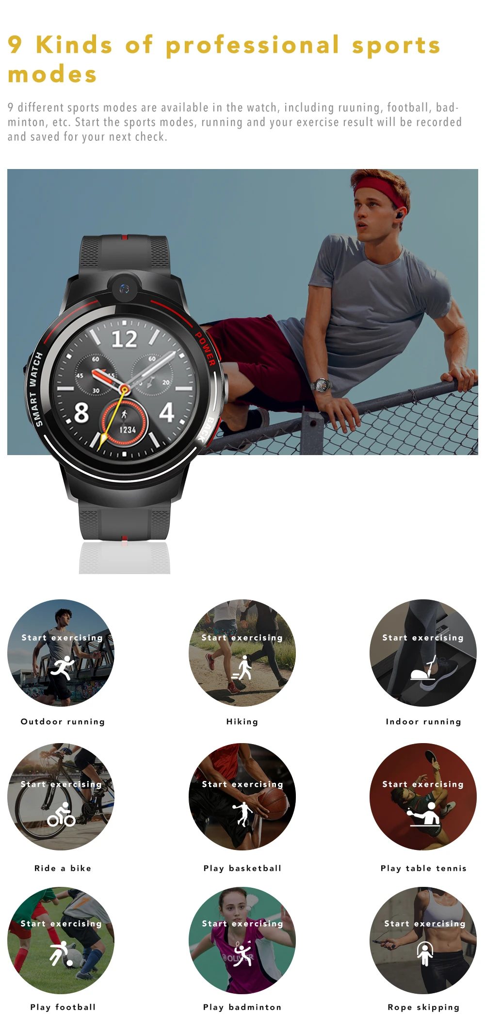 New Hot Sale Low Price Smart Watch Ip68 Waterproof 4G Smart Watch