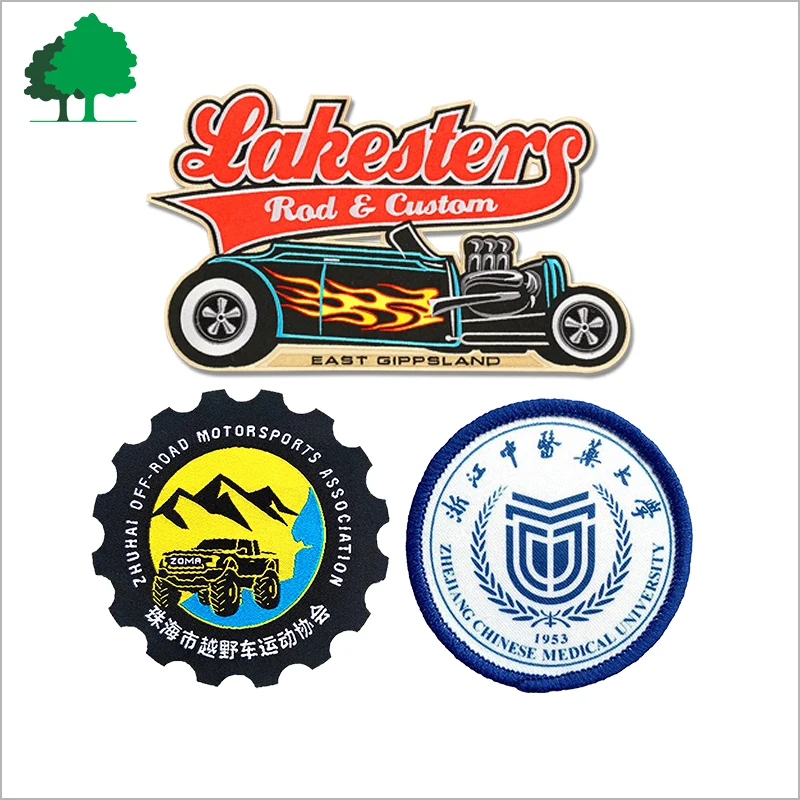 Cutomization Iron-on Backing woven Machine Embroidery For Motorcycle For Rider