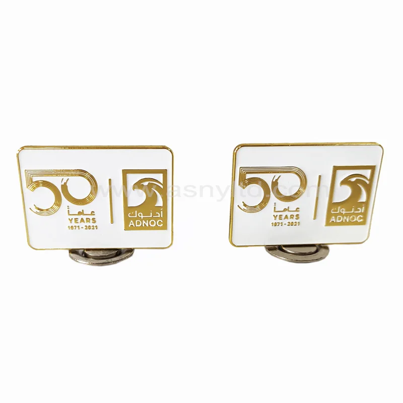 Брошь с покрытием из белого золота 1971 - 2021 ОАЭ, 50-й Национальный день, на заказ, магнитный значок