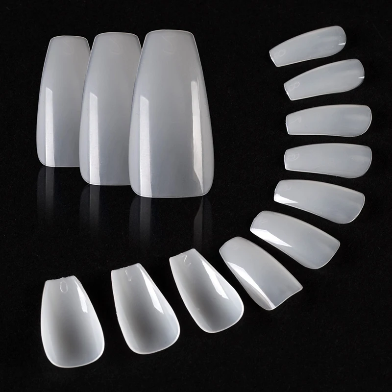 Popular 10 Size Full Cover Extension Tips100Pcs French False Fake Nail Tips  for Nail salon
