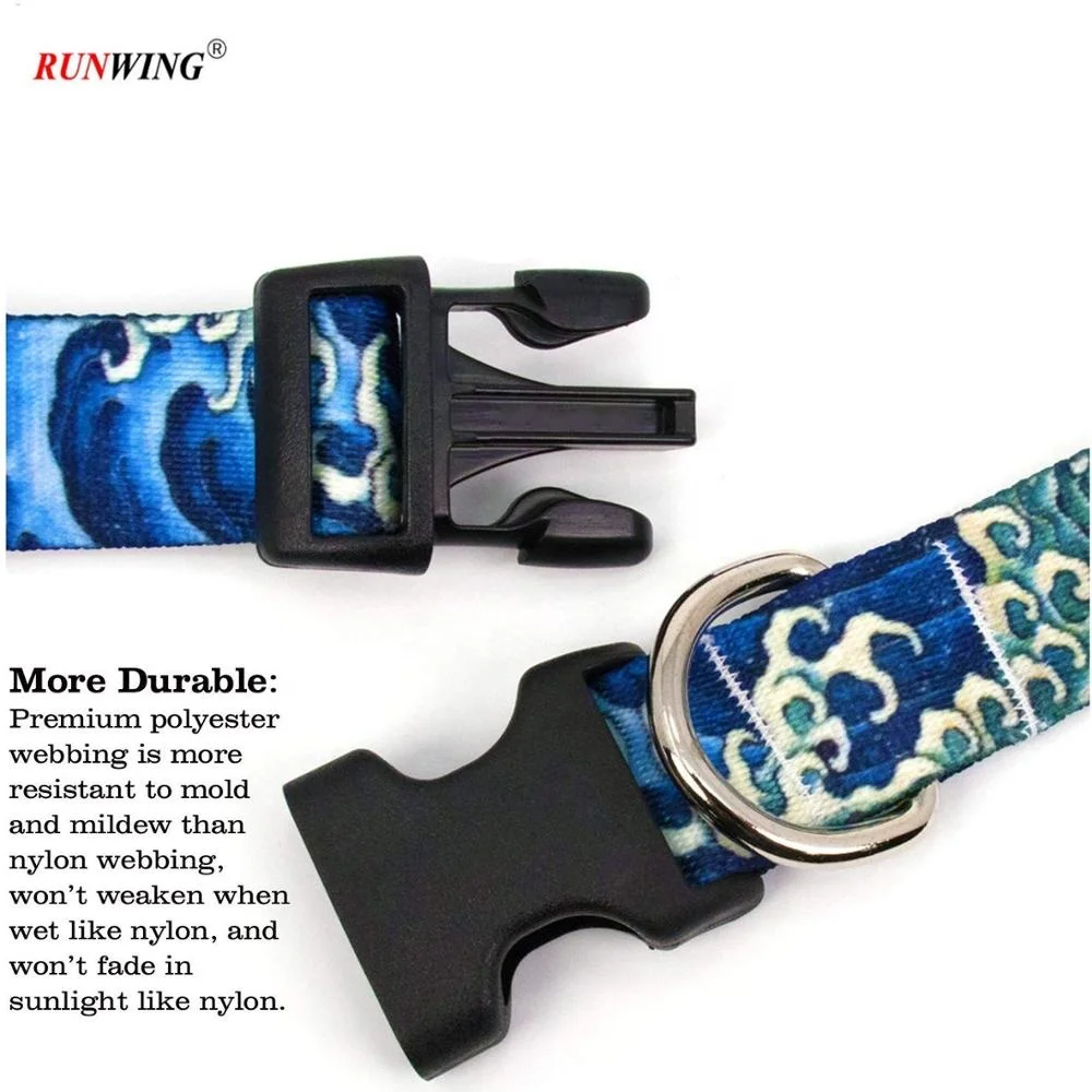 Custom Printed Dog Collar Polyester Heat Transfer Pet Dog Collar