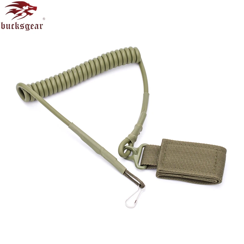 
Bucksgear Anti-Lost Key Sling Secure Elastic Lanyard Spring Weapon Sling Rope Hang Strap Tool Gun Sling 