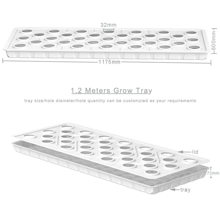 28/33 Holes Cloner Dome Aeroponic Vertical System Microgreen Tray Seed Planting Trays Seed Starting Trays