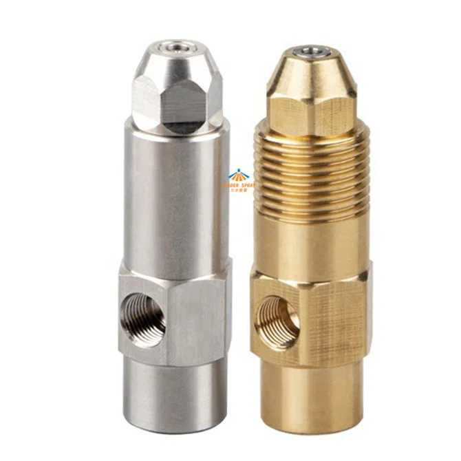 Stainless steel SS Brass siphon suck liquid air atomizing oil burner fuel parts mist atomizer/atomization nozzle