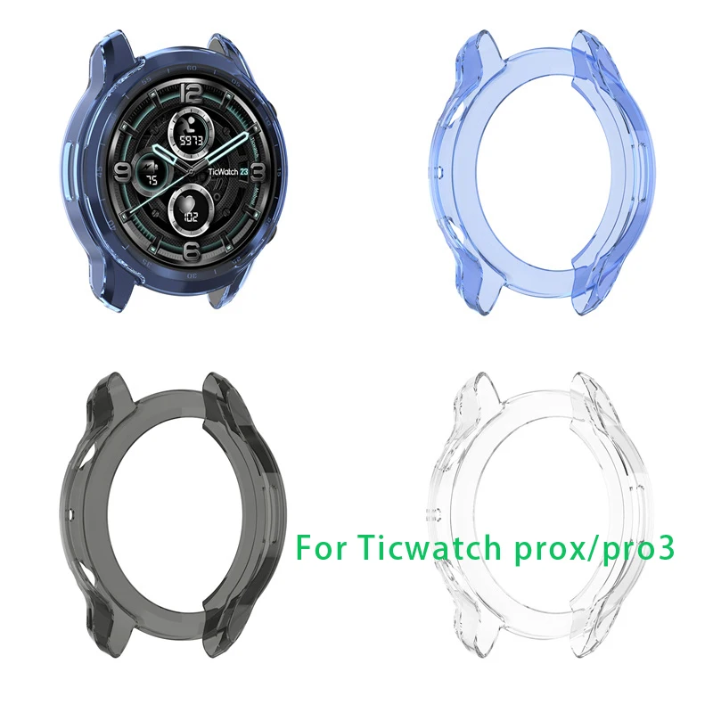 Transparent Tpu Watch Protector Case For Ticwatch Pro 3 Ultra Lte Gps Pro X Screen Protective Cover Shell Watch Case