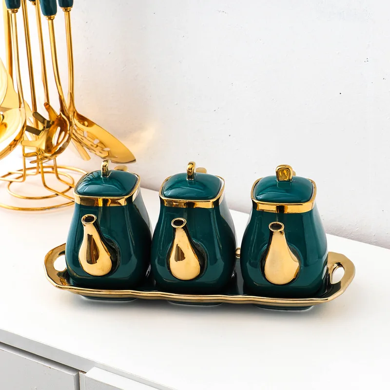 
european kitchen cruet supplies Spice Jars Glass Container Kitchen Cruet Seasonings Tools 