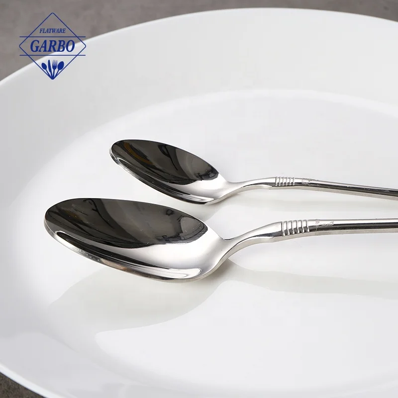 Modern food grade dishwasher safe tableware 201 stainless steel mirror laser gold plated cutlery flatware sets