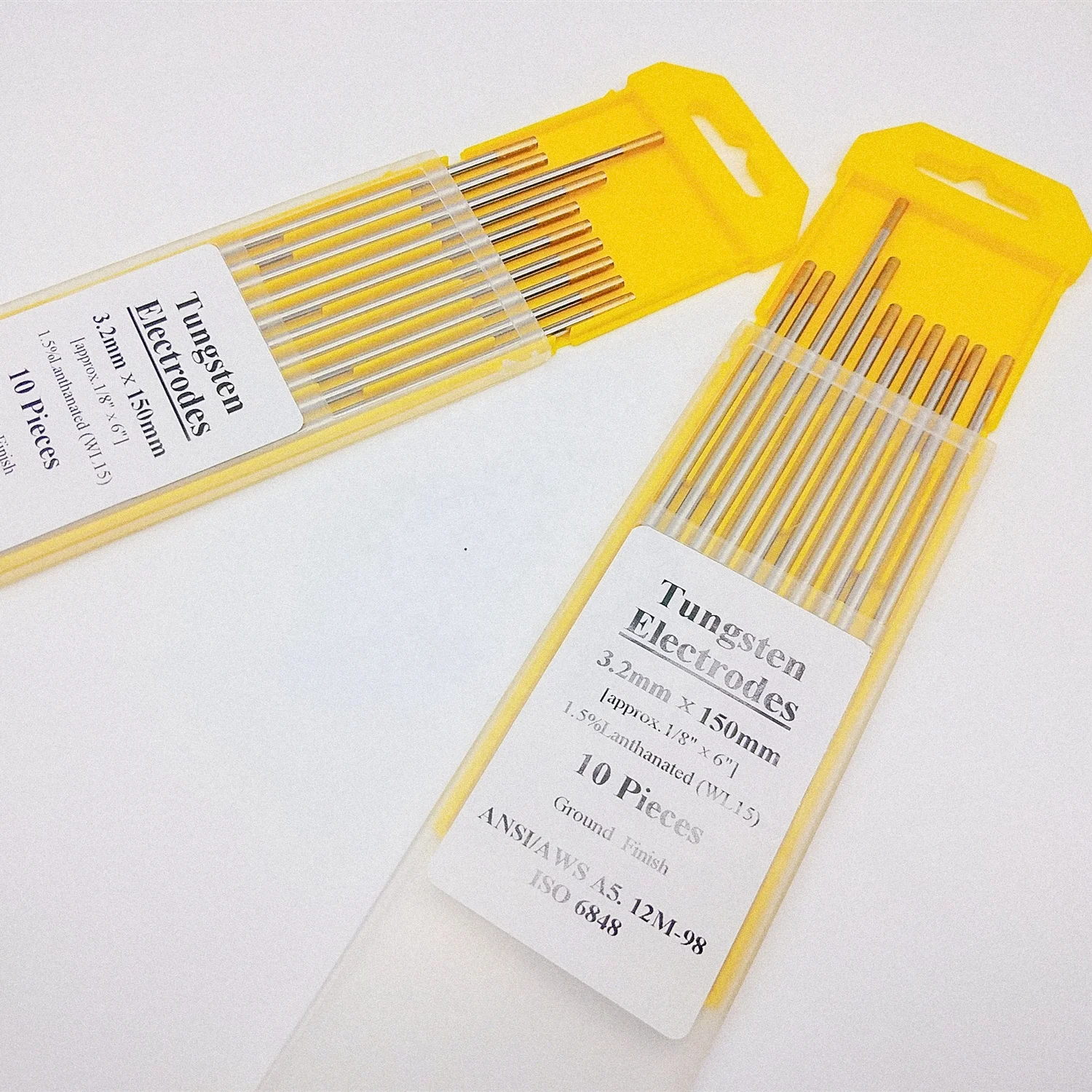 Tungsten Electrode (Gold, WL15) 3.2 x 150mm 10-PK For Tig Welder And Tig Welding Machine