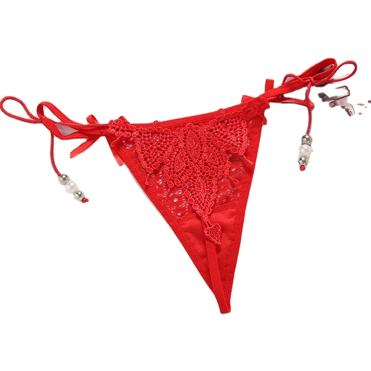 new design side tie open girls sexy lace underwear for big girls