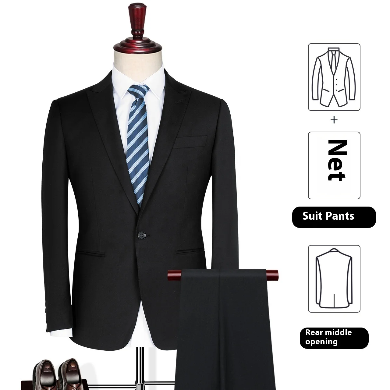 Custom-Made Casual Suits Size XL Adults Men Women Personalized White Collar Professional Wear Tailor-Made Black Office Uniform