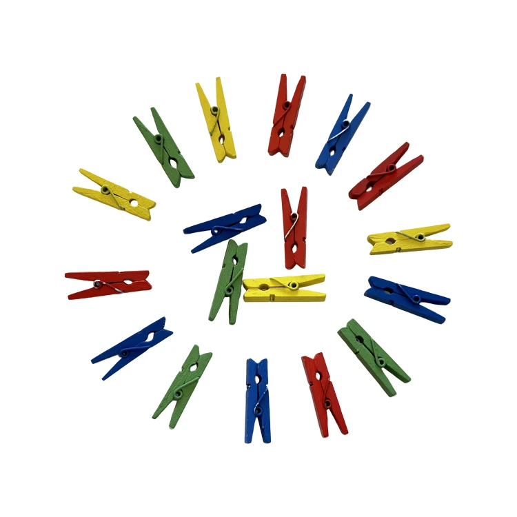 Colored Clothespins Wooden Heavy Duty Clothes Pins with Strength Spring Wood Clips for Crafts Pictures Classroom Photos