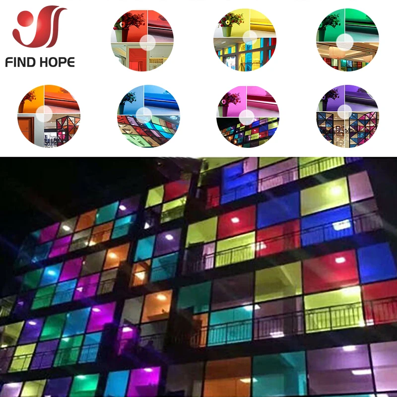 
20*120cm Transparent Colourful Window Film Stain Glass Solar Tint Self Adhesive Decor DIY Vinyl PET 