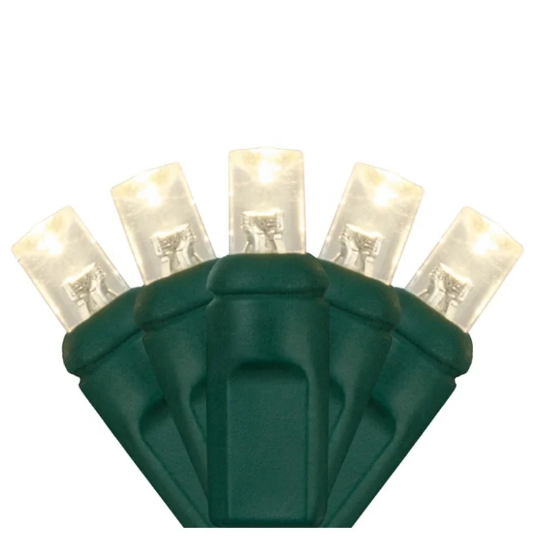 Коммерческий 50 5 мм теплый белый светодиод, Набор рождественских огней