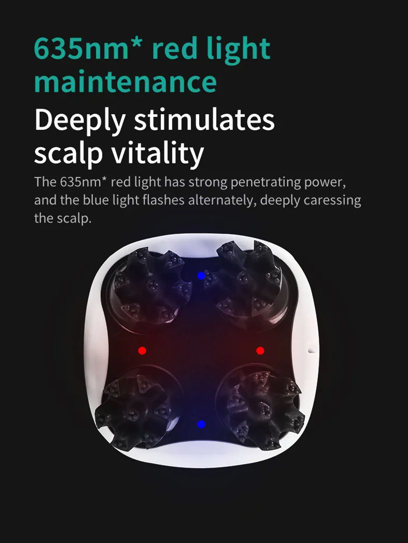 Factory Direct Sale Electric Handheld Spa Head Massager for Neck Easy to Use and Convenient Electric Head Massager