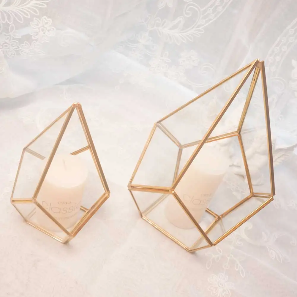 Geometric Glass Terrarium Wholesale Decorations for Home Tabletop Vase Europe