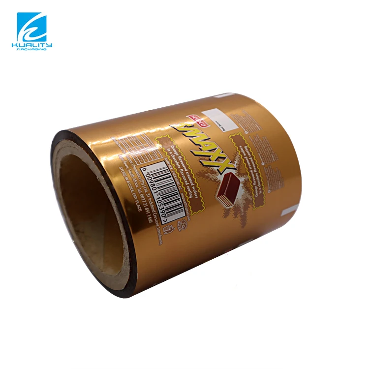 Custom Printed Food Packaging Chocolate Bar Wrap Cold Lamination Film Roll Cold Sealing BOPP Aluminum Foil Film