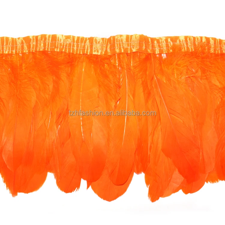 Natural African Lace Accessories Chicken Ostrich Feathers For Crafts Colorful Decorative Macrame Chicken Goose Feather Trim