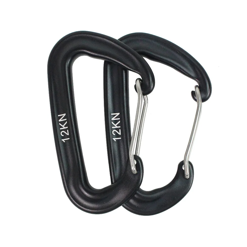 12KN Aviation Aluminum Hammock Carabiner Spring Clasp Clip Swing Backpack Hook Mountaineering Camping Climbing Safety Buckle