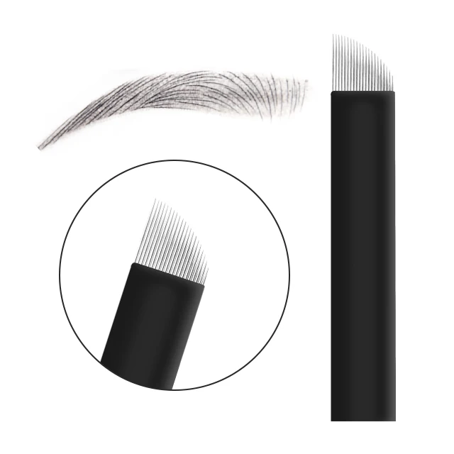 Hot Sales Customized Superior Quality Disposable 304 Stainless Steel Permanent Makeup Eyebrow Microblading Needles