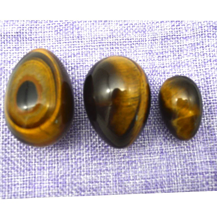 Wholesale Charming Natural Tiger Eye Stone Quartz Crystal Yoni Eggs for Women Kegel Exercise