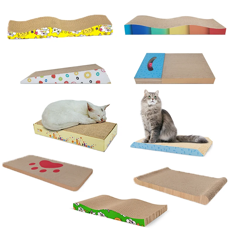 BunnyHi MZB002 Customized Pet Supplies Corrugated Cardboard Cat Scratcher for Cat Rest Active Play and Relieves Stress