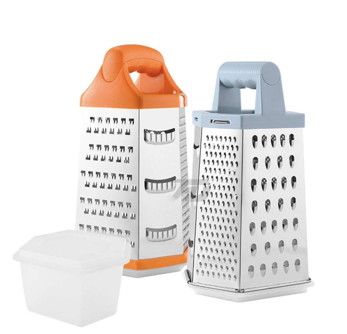New Design 6 Sides Stainless Steel Cheese Grater with Container Box