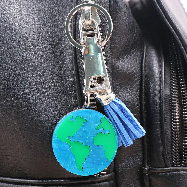 2024 Syasibo jewelry KHS289KH1234 1piece New product CN earth TRENDY Acrylic Keychain