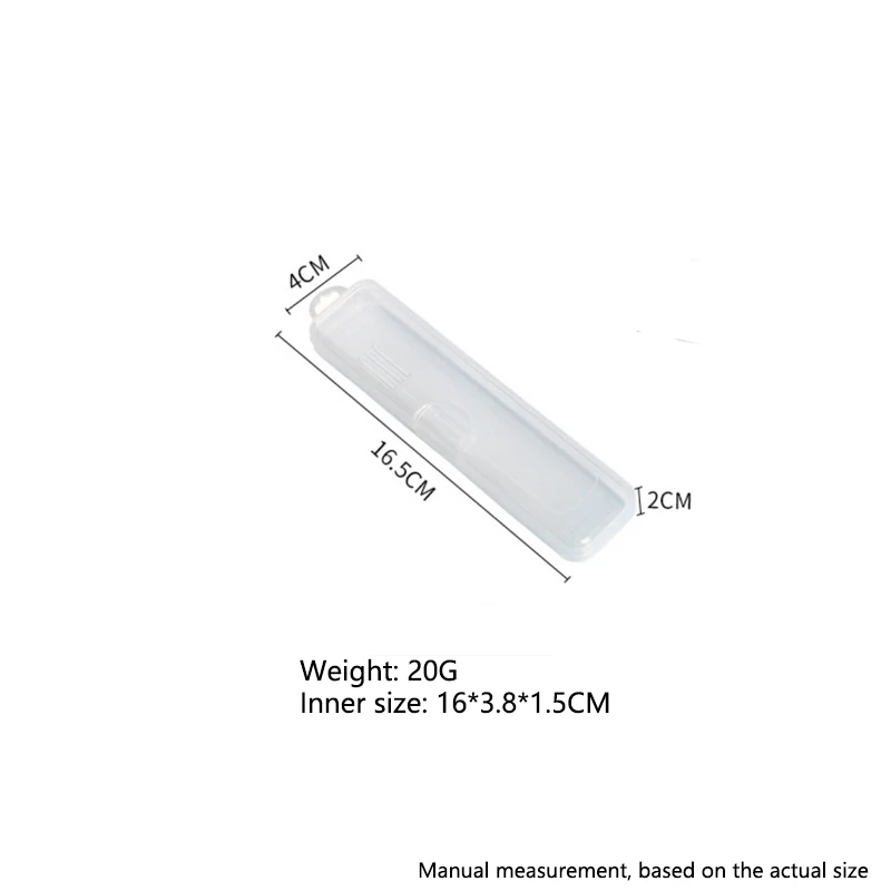 Portable transparent dustproof plastic box spoon fork chopsticks makeup brush tableware storage box