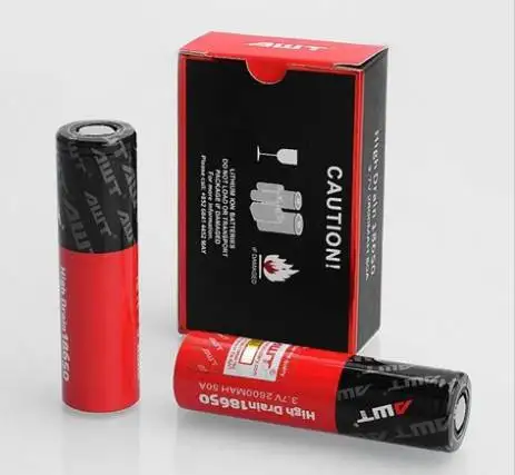 AWT 18650 li ion rechargeable 2600mah 50A lithium ion battery for bottom vaporizer mod awt 18650 battery