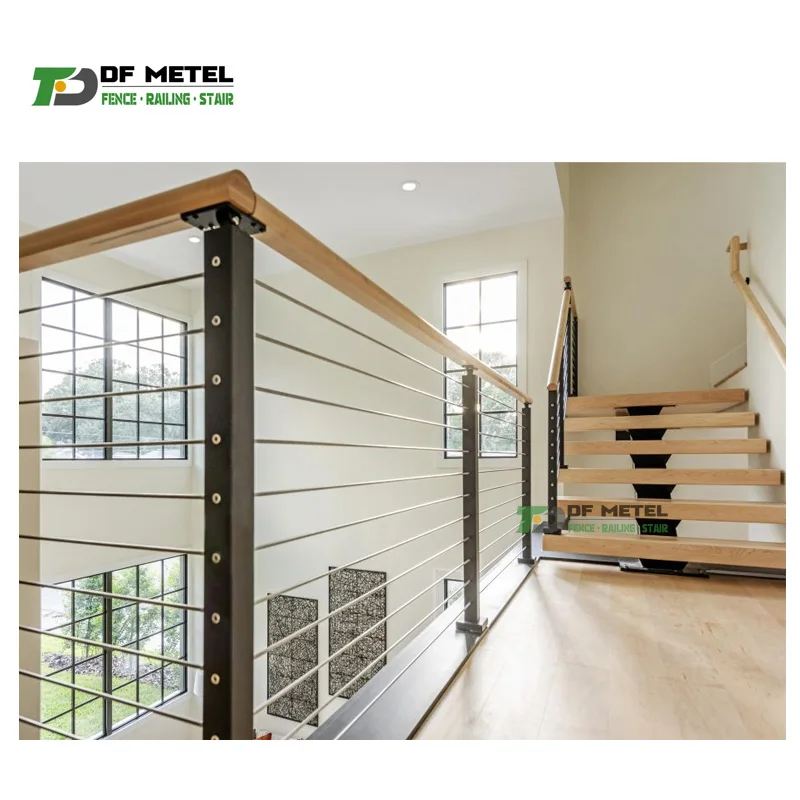 DF  Stainless Steel 316 Cable Railing Hardware Kit Invisible Stud Receiver for Stair Deck  System Wood Metal Post  Stairs